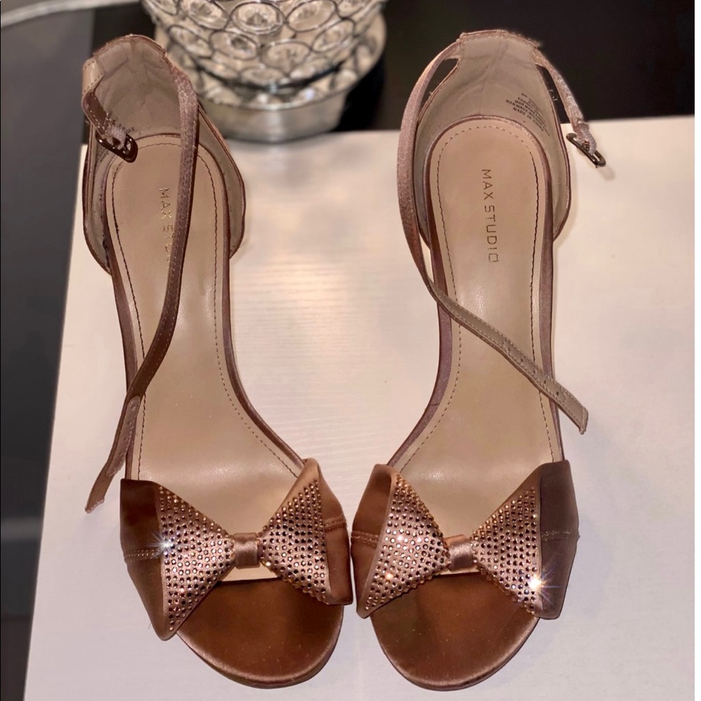 Rose gold Swarovski crystal heels
